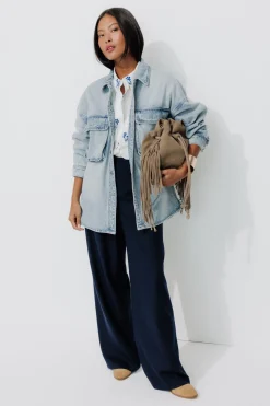 Promod Veste en jean oversize Femme - Jean moyen Jeanmoyen Shop