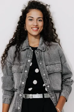 Promod Veste en jean oversize Femme - Jean noir Jeannoir Best