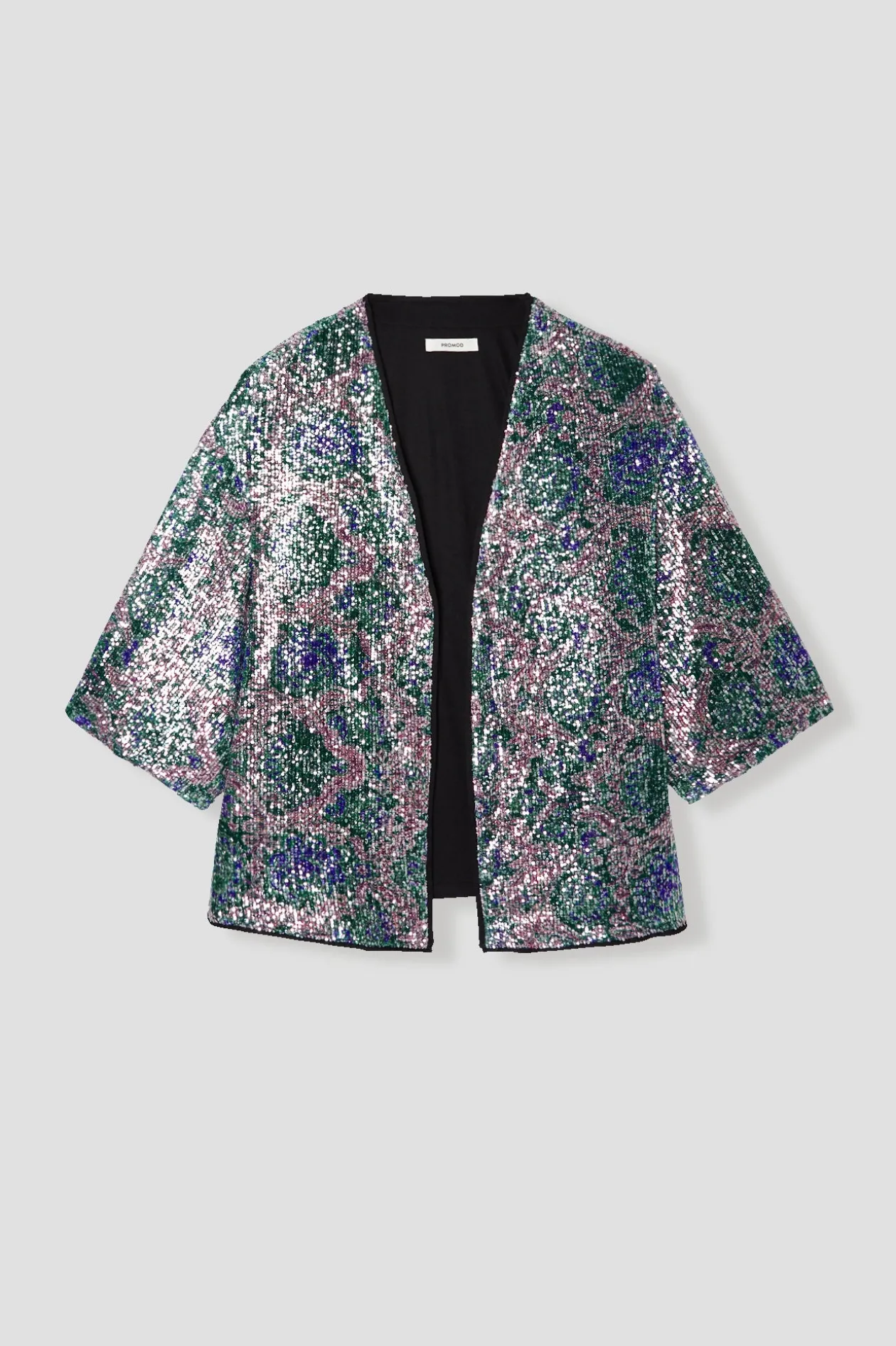 Promod Veste kimono à paillettes - Imprimé multicolore Imprimémulticolore Flash Sale
