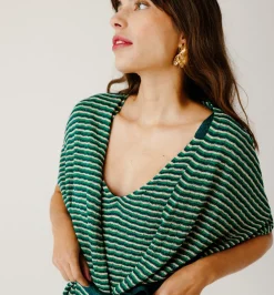 Promod Veste kimono rayée irisée - Rayures multicolores Rayuresmulticolores Flash Sale