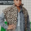 Promod Veste léopard et moumoute - Imprimé noir Impriménoir Store