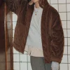 Promod Veste matelassée en velours - Marron Cheap