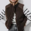 Promod Veste moumoute sans manches - Marron Outlet