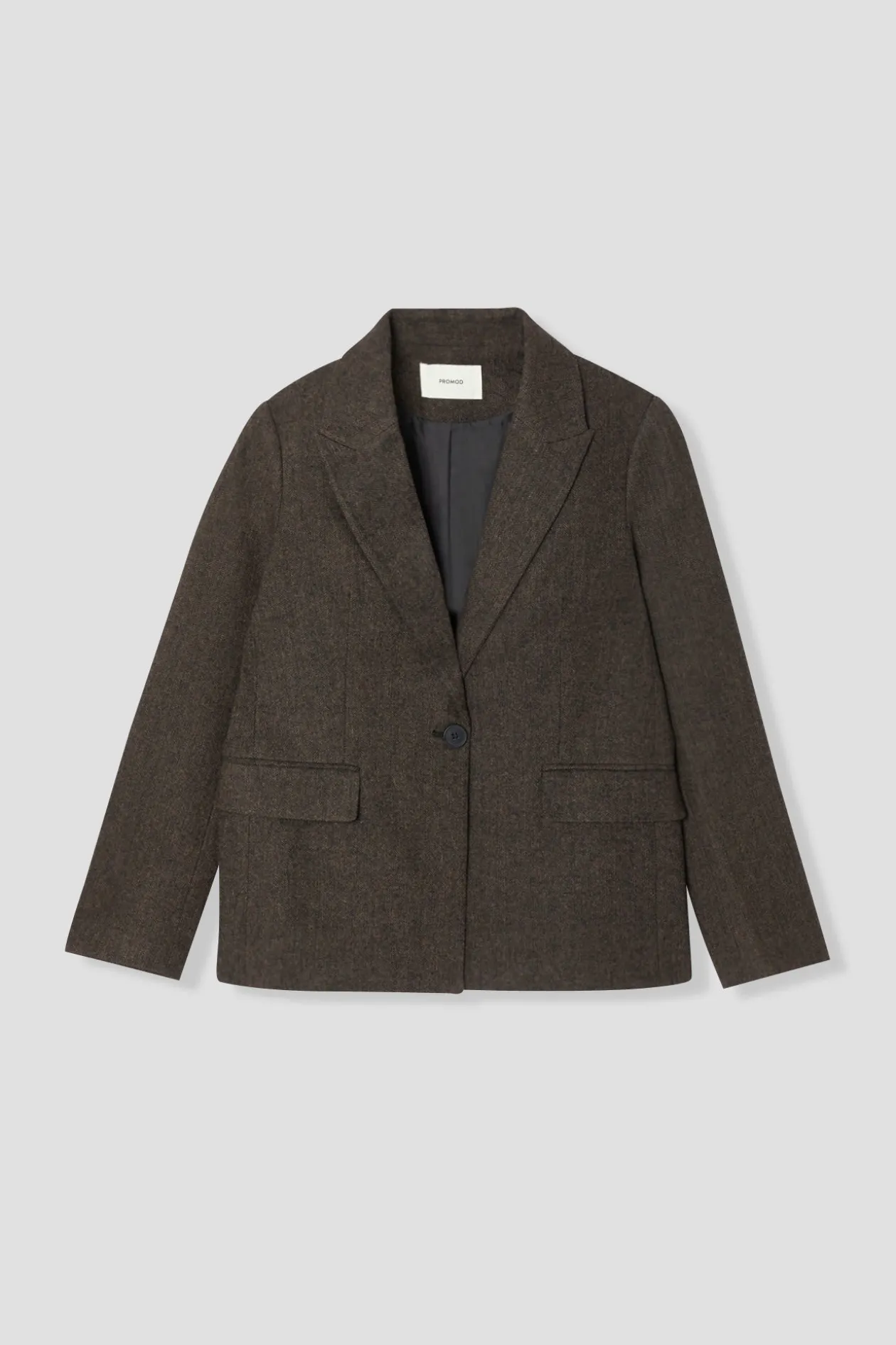 Promod Veste tailleur chevron Femme - Imprimé marron Imprimémarron Hot