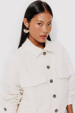 Promod Veste tweedée Femme - Ecru Hot